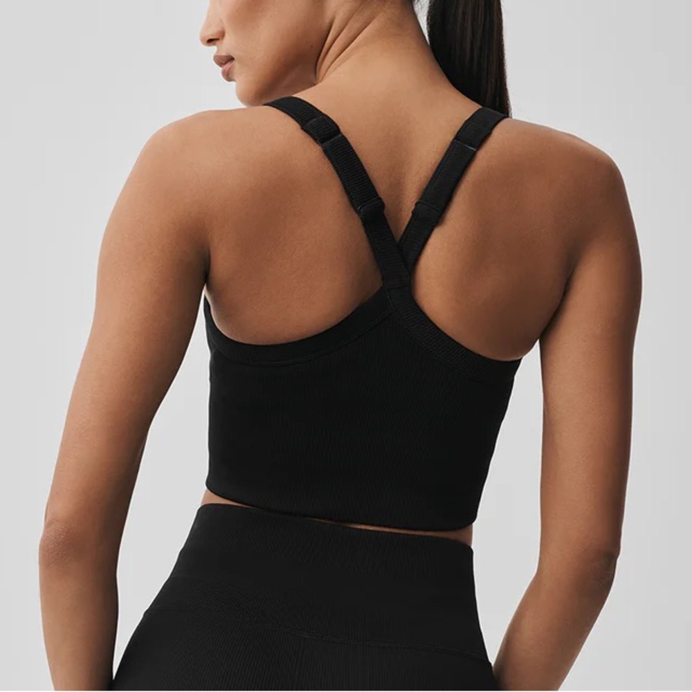 ALO Seamless ribbed bra tank - Picture 2 of 5